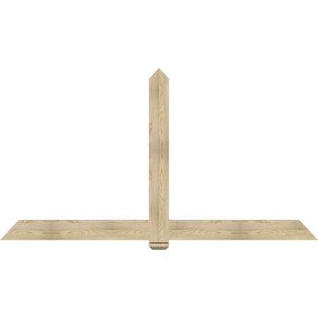 Ekena Millwork Eugene Rough Sawn Timber Gable Bracket, Douglas Fir, 96"W x 52"H x 2"D x 6"F, 13/12 Pitch GBW096X52X0206EUG00RDF